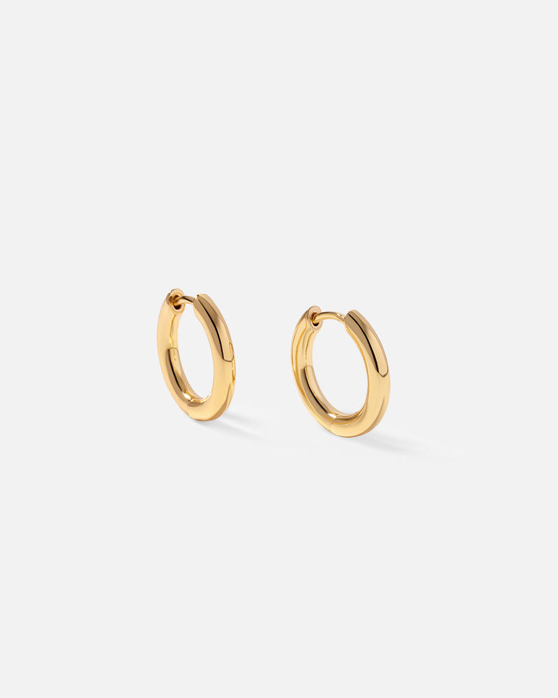 Small gold deals tube hoop earrings