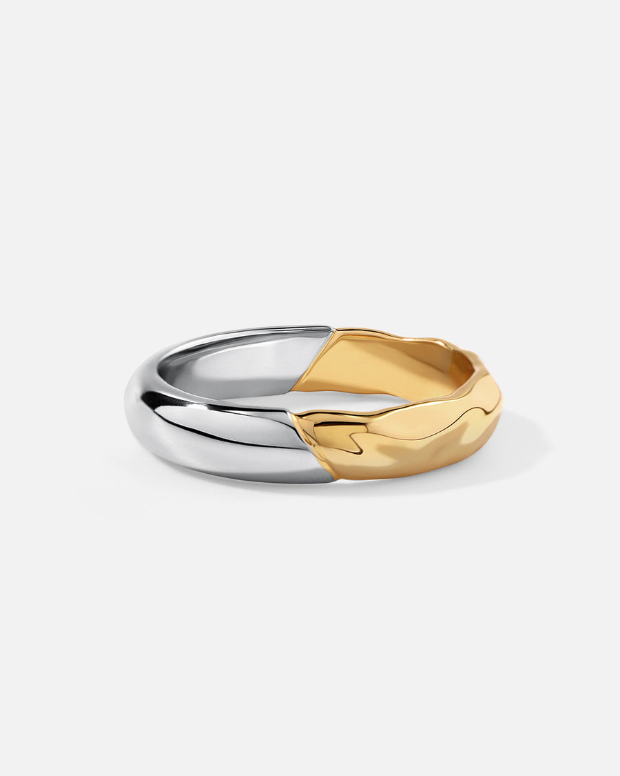 Asymmetric Ring Set*18k Gold & Rhodium Plated