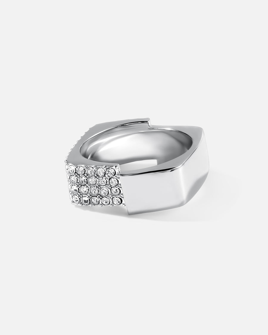Asymmetric Wide Square Stacker Ring