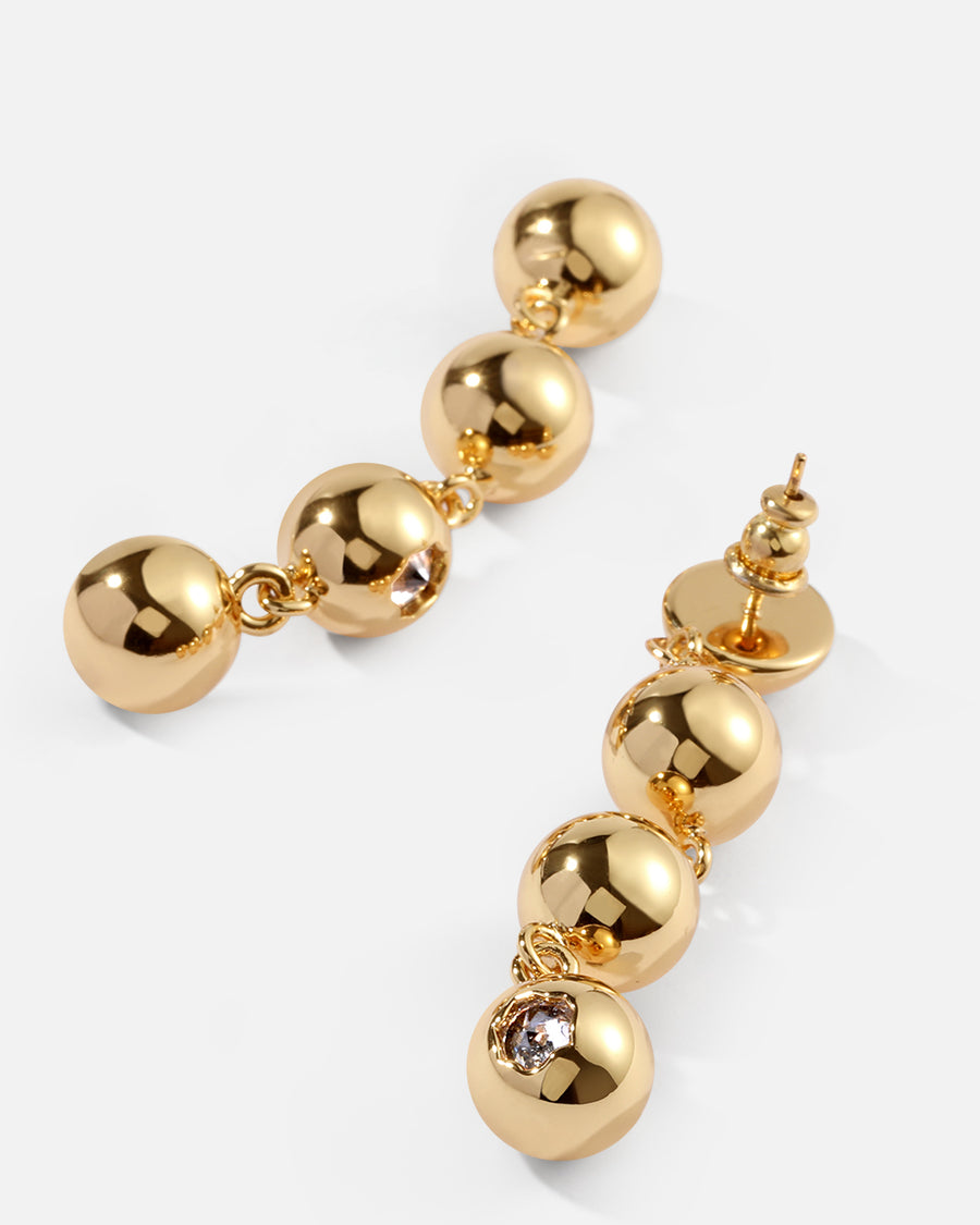 Drop Earrings Ball with Crystal