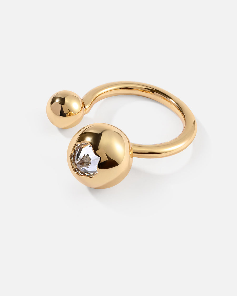 Double Ball Open Ring