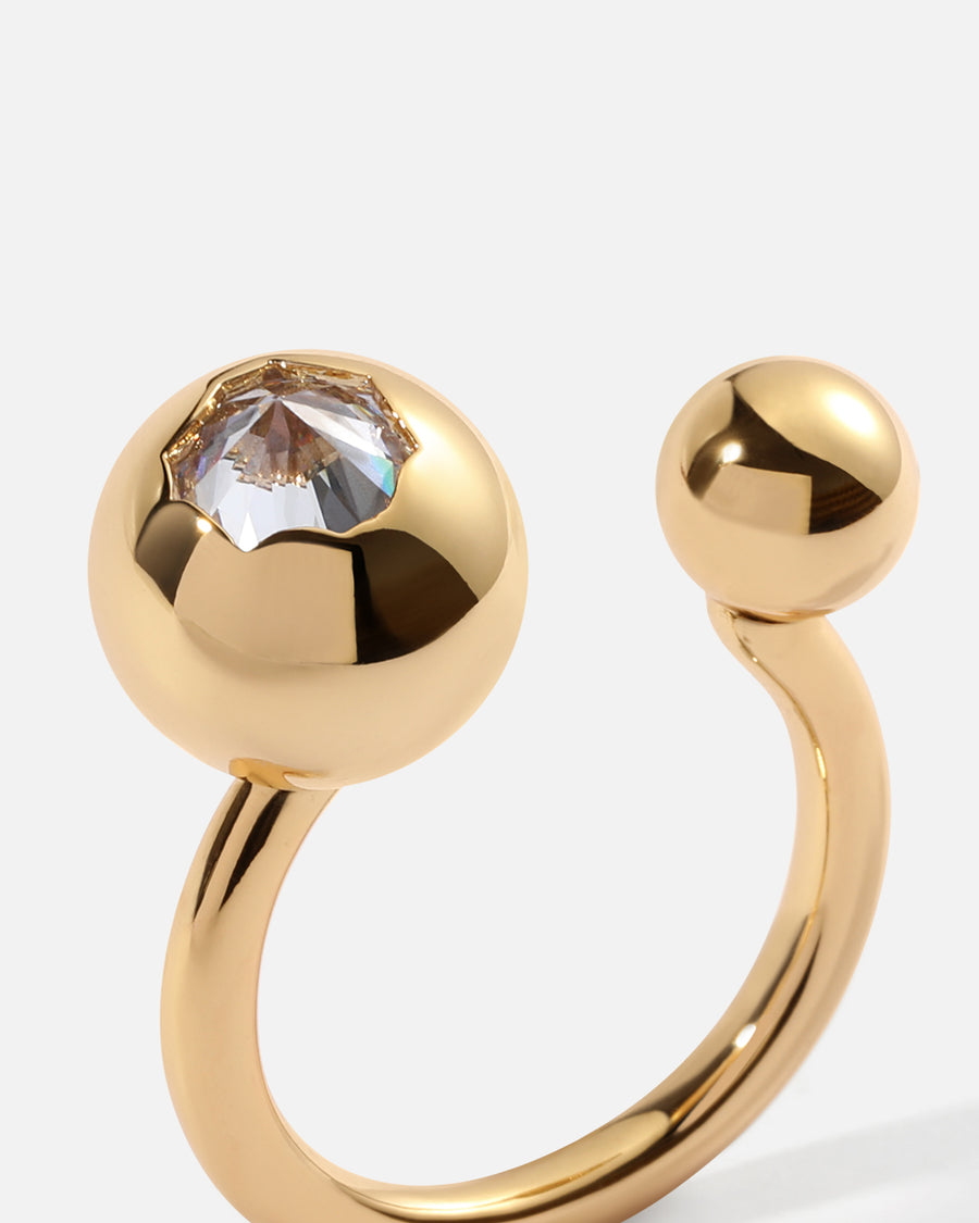Double Ball Open Ring
