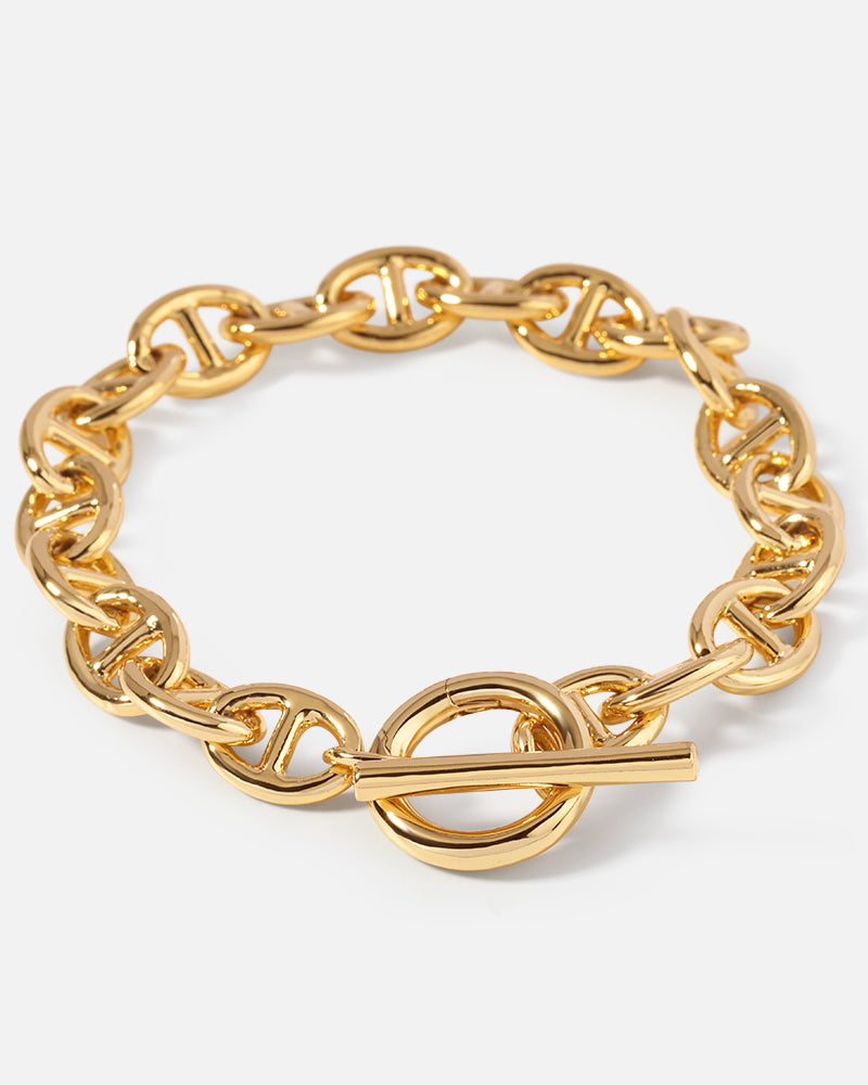 Rectangle Chain Bracelet in Gold*18k Gold Plated