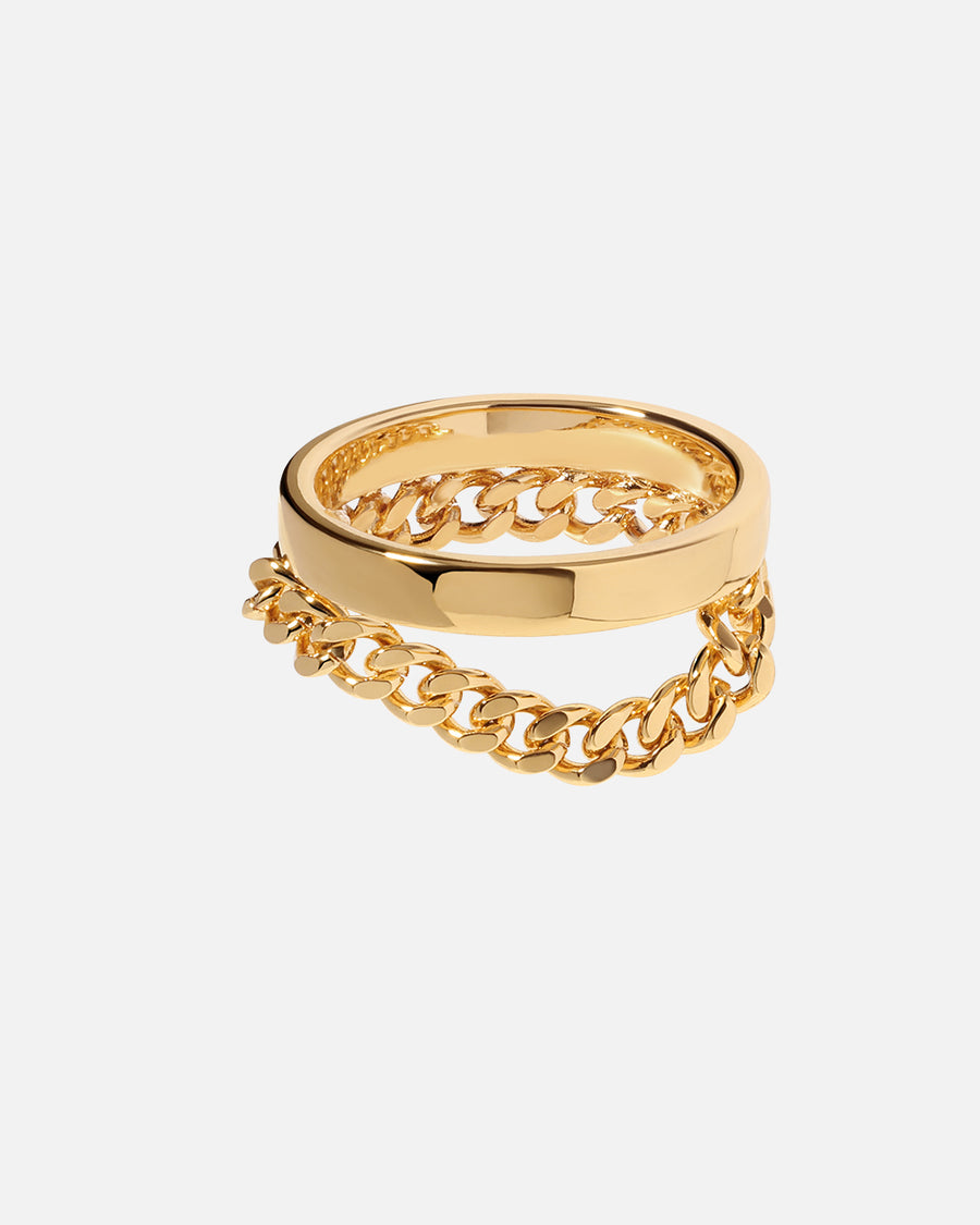 Curb Chain Ring Set*18k Gold Plated