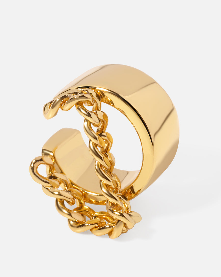Curb Chain Cuff Earring in Gold*18k Gold Plated