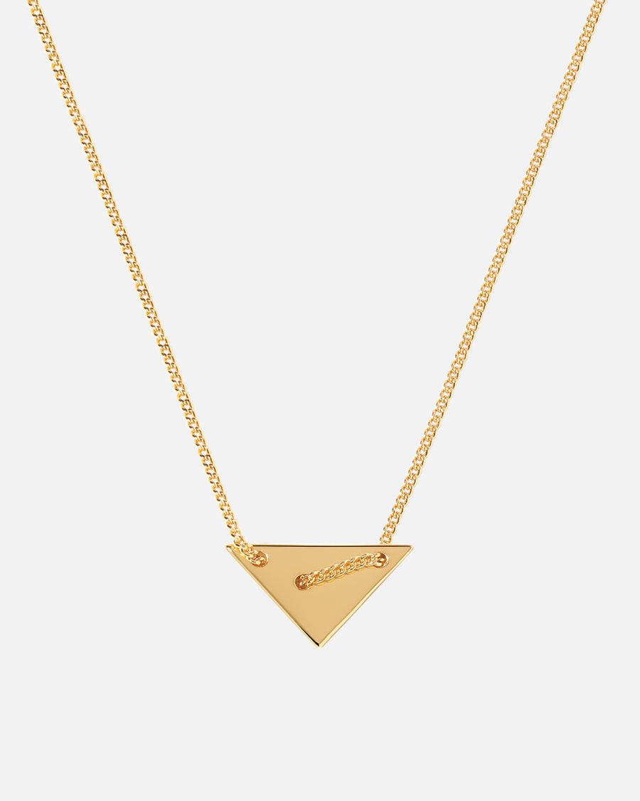 Curb Chain Tag Necklace in Gold*18k Gold Plated