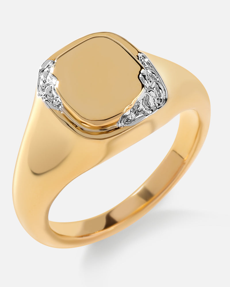 Signet Square Ring in Gold