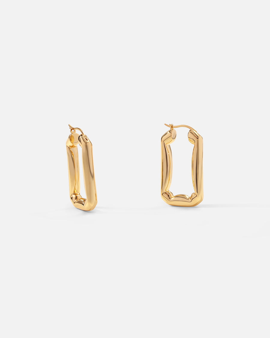 Rectangular Hoops Rectangular Hoop Earrings | Basique® Jewelry