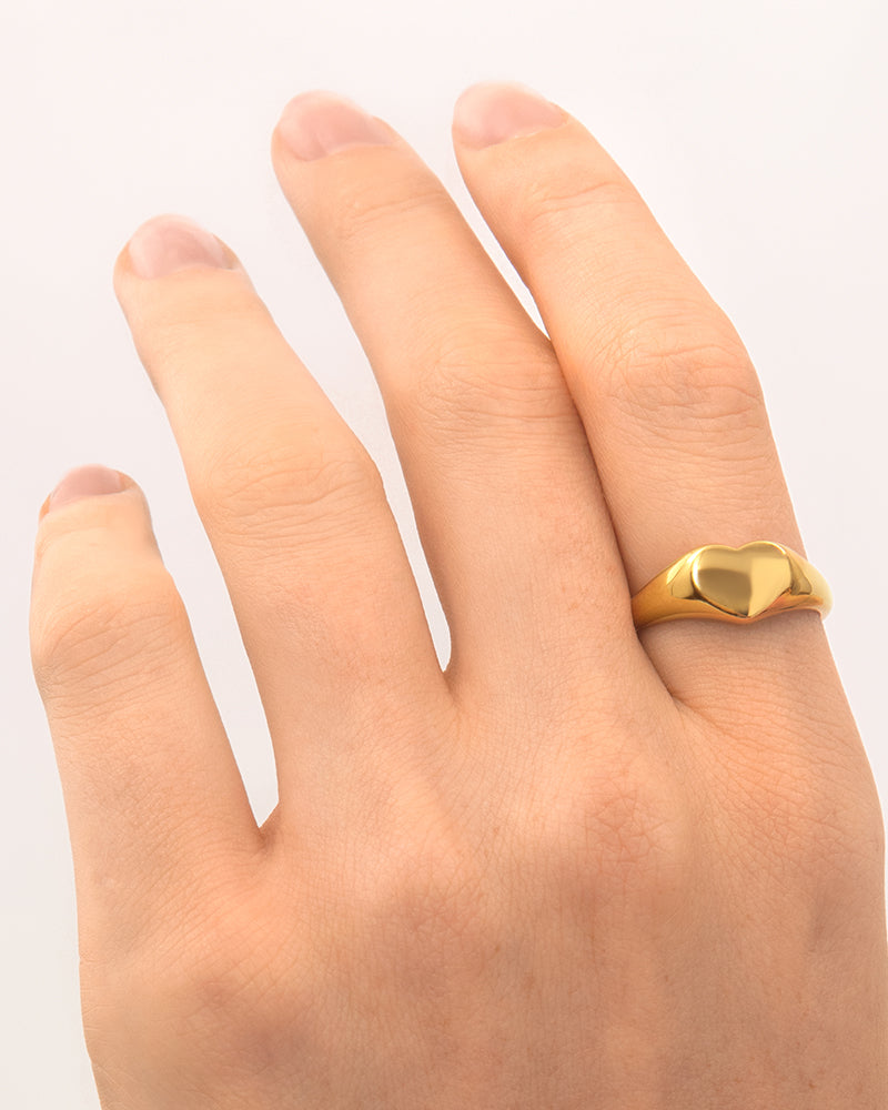 Heart Pinky Signet Ring*Freebie With $109 Orders