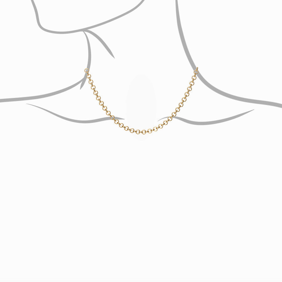Rolo Link Necklace*18k Gold Plated