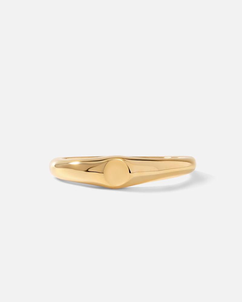 Thin Engraved Signet Ring