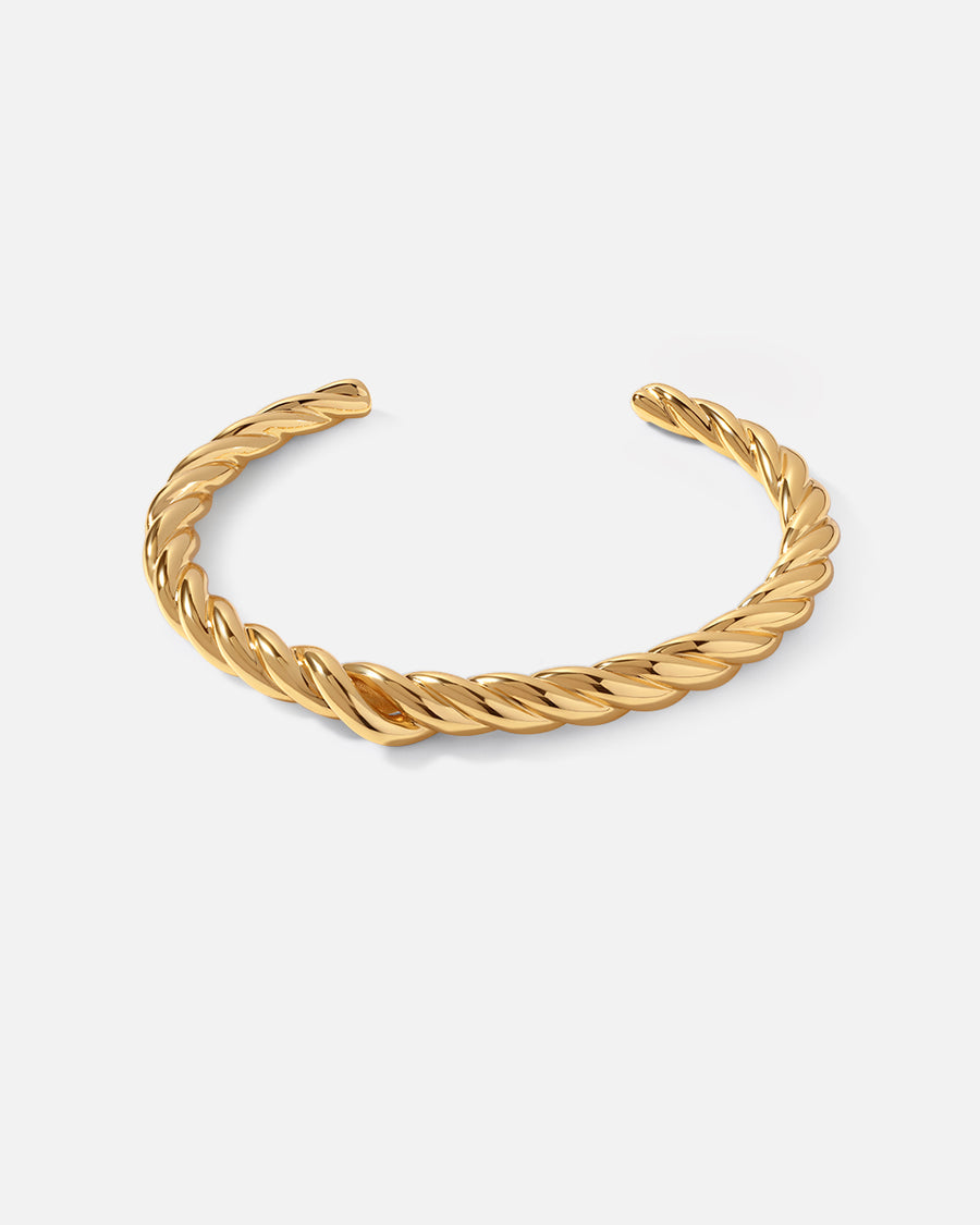 Twist Cuff Bracelet in Gold*18k Gold Plated