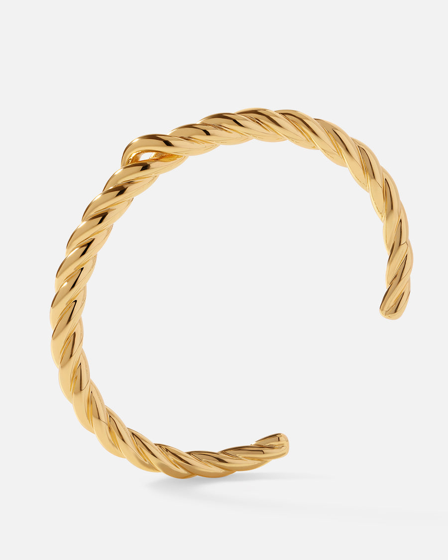 Twist Cuff Bracelet in Gold*18k Gold Plated