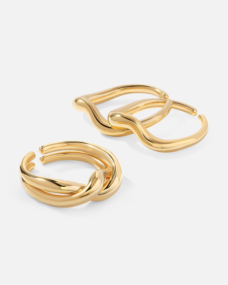 Twist Ring Set*18k Gold Plated
